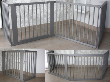 Schutzgitter Absperrgitter Türgitter Treppenschutzgitter 139 cm grau